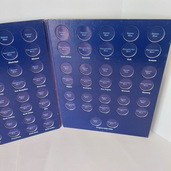 State Quarters Collectors Map Large First State Quarters United States 1999-2008 - Picture 7 of 10